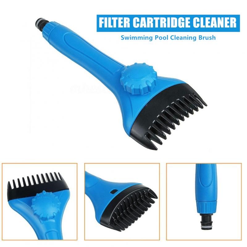 Bleu - Nettoyeur de filtre de piscine en PVC, brosse de nettoyage portable, filtre à Jet, outils de nettoyage, accessoires