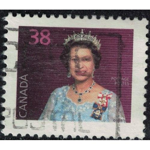 Canada 1988 Oblitéré Used Queen Elizabeth Ii Reine 38 Cents Su