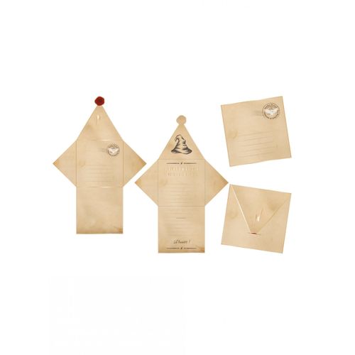 8 Invitations Avec Enveloppes Apprenti Sorcier 29 X 20 Cm