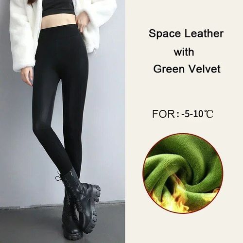 Leggings En Cuir Pu Velours Taille Haute Pour Femmes,Pantalons Sexy Pour Femmes,Sourire 256 Optique,Vêtements Chauds Pour Femmes,Hiver,