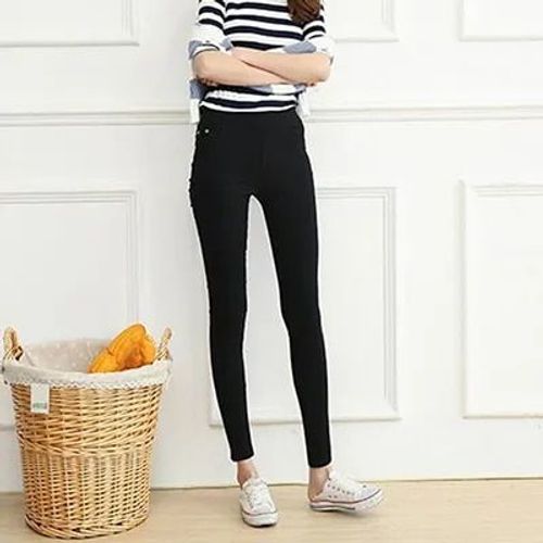Legging Taille Haute Pour Femme,Pantalon Noir,Punk,Jegging Épais,Mode,Pantalon Slim,Rzf1403