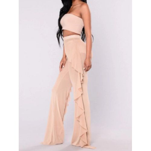 Pantalon De Plage En Maille Transparente À Volants Pour Femmes,Sexy,Jambes Larges,Transparent,Couverture De Vacances En Mer,Surintendant
