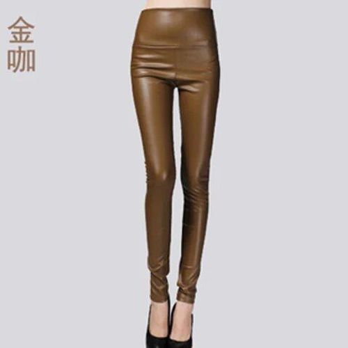 Pantalon Moulant En Faux Cuir Pu Sexy Et Élastique Pour Femme,Vêtement En Velours Fin,Extensible,Slim,Crayon,Automne-Hiver