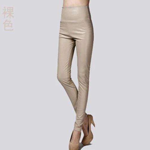 Pantalon Moulant En Faux Cuir Pu Sexy Et Élastique Pour Femme,Vêtement En Velours Fin,Extensible,Slim,Crayon,Automne-Hiver