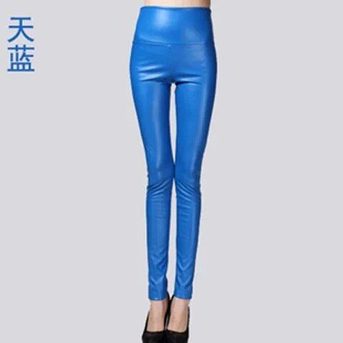 Pantalon Moulant En Faux Cuir Pu Sexy Et Élastique Pour Femme,Vêtement En Velours Fin,Extensible,Slim,Crayon,Automne-Hiver