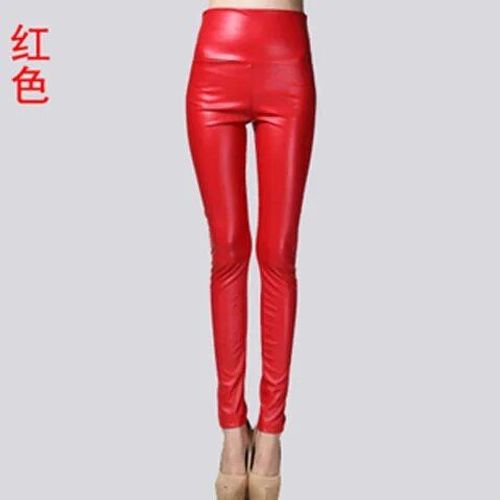 Pantalon Moulant En Faux Cuir Pu Sexy Et Élastique Pour Femme,Vêtement En Velours Fin,Extensible,Slim,Crayon,Automne-Hiver