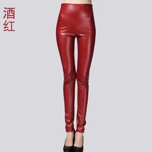 Pantalon Moulant En Faux Cuir Pu Sexy Et Élastique Pour Femme,Vêtement En Velours Fin,Extensible,Slim,Crayon,Automne-Hiver