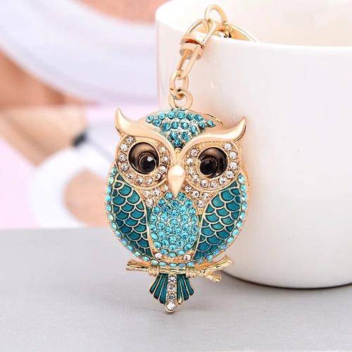 Xdpqq Nouvelle Série Hibou Porte-Clés En Alliage Femme Sac Ornement Clé De Voiture Décoration Cadeau #D