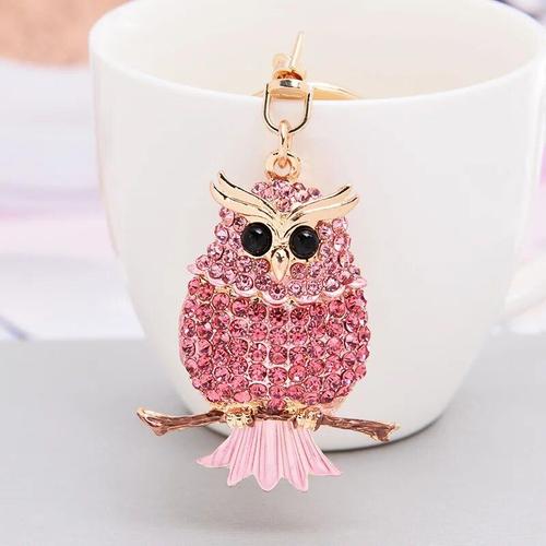 Xdpqq Nouvelle Série Hibou Porte-Clés En Alliage Femme Sac Ornement Clé De Voiture Décoration Cadeau #A