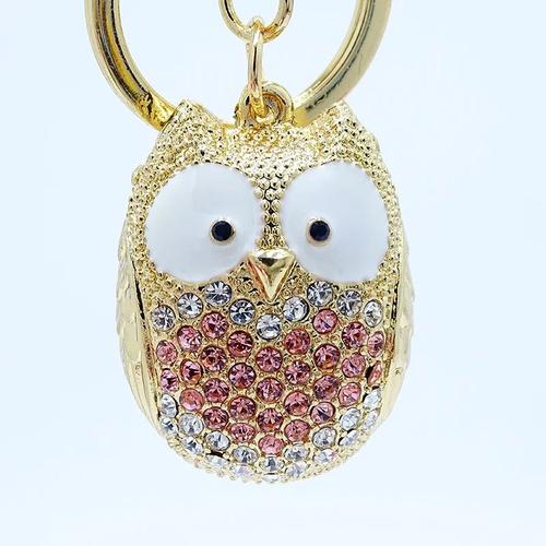 Xdpqq Nouvelle Série Hibou Porte-Clés En Alliage Femme Sac Ornement Clé De Voiture Décoration Cadeau #E