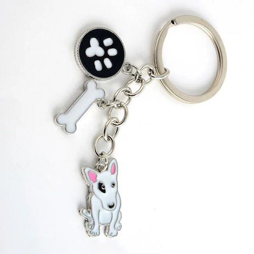 Porte-Clés De Chien De Troupeau Des Contribuables Allemands Pour Hommes Et Femmes,Couleur Argent,Alliage Métallique,Os,Pendentif,Mâle,Célèbre,Voiture,Sac,Continent,Chaîne - Type Pit Bull Terrier