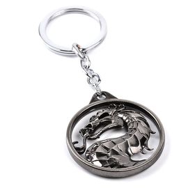 Porte-Clés De Jeu De Charme Mortal Kombat Pour Hommes,Totem De Dragon,Porte-Clés En Alliage,Cadeau Vintage,Accessoires De Clé De Voiture,Mode - Type Black Keychain