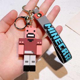My World 3d Sandbox Game Keychain,Minecraft Couple Keychain,Bag Pendant,Cos Action Figure,8 Styles,Creativity #E