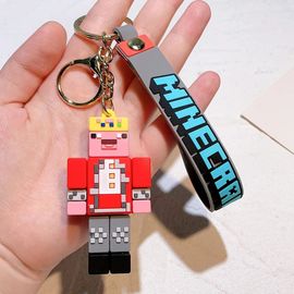 My World 3d Sandbox Game Keychain,Minecraft Couple Keychain,Bag Pendant,Cos Action Figure,8 Styles,Creativity #G