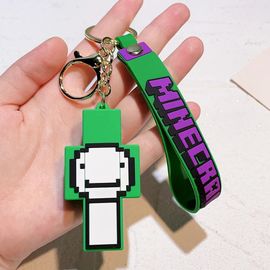 My World 3d Sandbox Game Keychain,Minecraft Couple Keychain,Bag Pendant,Cos Action Figure,8 Styles,Creativity #F