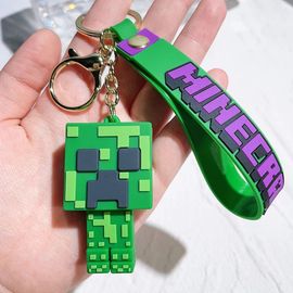 My World 3d Sandbox Game Keychain,Minecraft Couple Keychain,Bag Pendant,Cos Action Figure,8 Styles,Creativity #C
