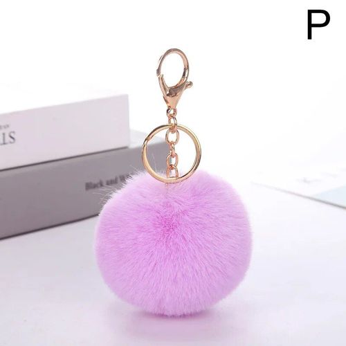 Porte-Clés Boule Poms Moelleux Coloré Pour Sac De Voiture,Pendentif Sac À Dos,Breloques Porte-Clés,Accessoires De Bijoux,Cadeaux Pour Filles,2024 #D