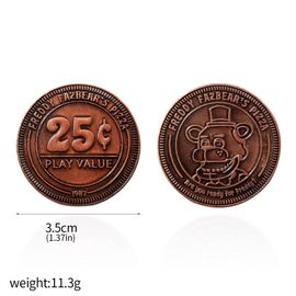 Five Night's At Freddy Keychain Game Fnaf Figures,25 Cent Animal Coin,Horror Py Play Jewelry Props,Men And Women Gift - Type Coin #G