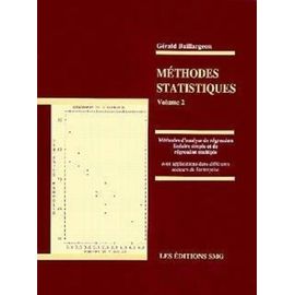 Méthodes statistiques: Tome 2, Méthodes d'analyse de régression linéaire simple et régression multiple