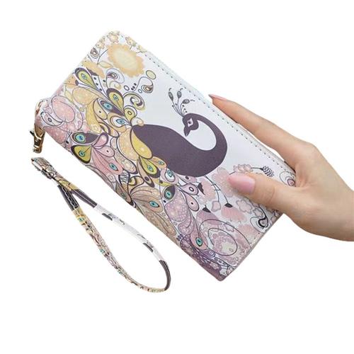 Femmes portefeuille petit compact double pli luxe poche téléphone portable tote bag femmes Mini tote bag avec fermeture à glissière ID window multicolore