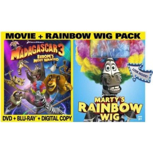 Madagascar 3: Europe's Most Wanted [Blu-Ray] With Dvd, With Wig, Uv/Hd Digital Copy, Widescreen, Ac-3/Dolby Digital, Back To Back Packaging, Digital Copy, Dolby, Dubbed, Subtitled
