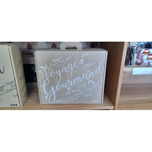 valisette voyage gourmand imprimé blanc