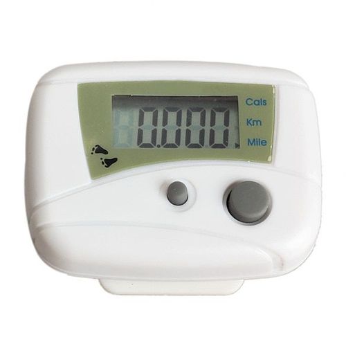 Compteur De Pas Électronique Lcd, Podomètre De Course, Distance De Marche, Calories, Miles, Compteur De Pas, Blanc