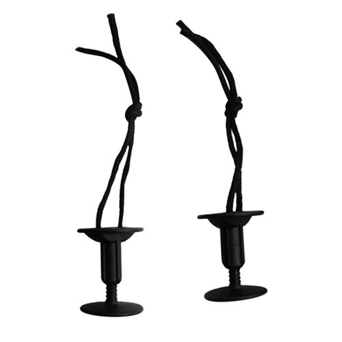 Bouchon De Laisse Pour Planche De Surf, 2 Pièces, En Nylon Noir, Avec Cordon, Épaisseur De 50mm, Accessoires Solides Et Durables