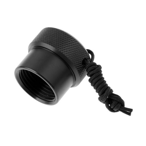 Valve De Réservoir Din De Plongée Légère De Remplacement Abs, Bouchon Anti Poussière Attaché Avec Corde Pour Accessoires De Plongée Sous Marine Noir
