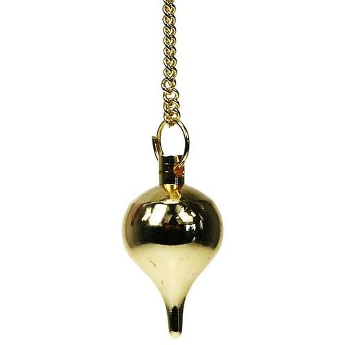 Pendule Goutte Métal Doré