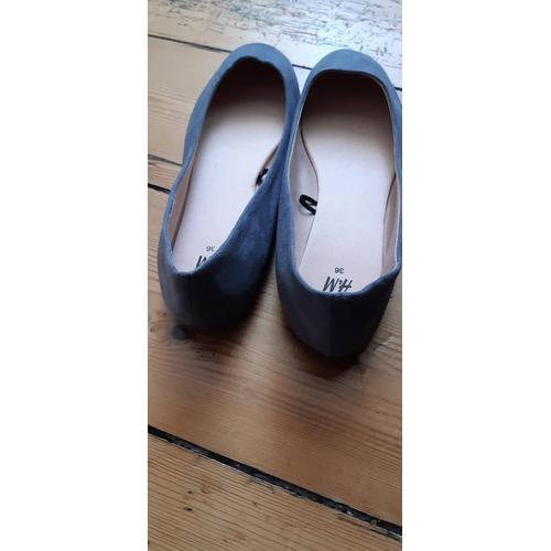 1 Paire De Ballerines Neuves Grises Taille 36