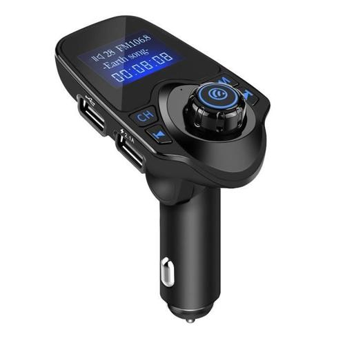 Transmetteur FM Bluetooth pour voiture Kit voiture mains libres sans fil  Bluetooth T11 Lecteur MP3 Transmetteur FM Chargeur