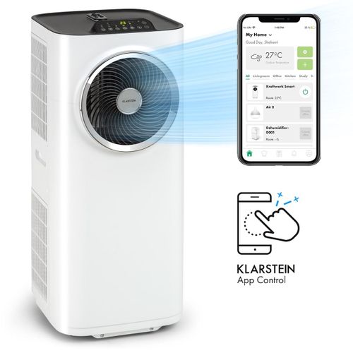 Climatiseur mobile avec evacuation - Klarstein - 10000 BTU - Fonction ventilateur & déshumidificateur - Refroidisseur d'air - Blanc