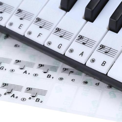 88 touches Transparent Piano Clé Note Autocollants pour Piano