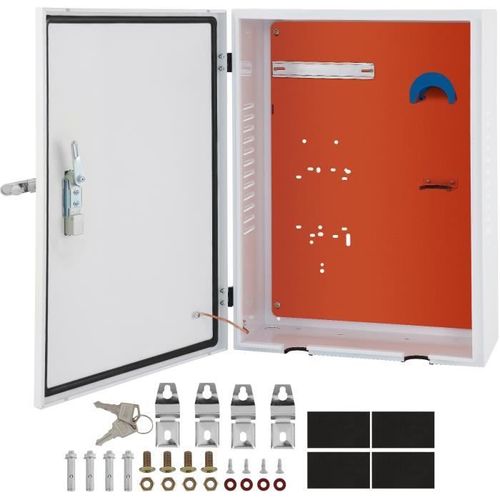 Boîte de Station de Chargement-VEVOR-Tesla-70 x 50 x 25 cm-Extérieure-IP32-Étanche-Poussière-Acier Rouleau Frais-Connecteur