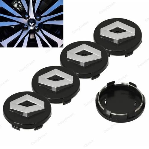 4 Pièces Auto Cache Moyeux, Pour Renault 60mm Badge Emblème Capuchon De Moyeu