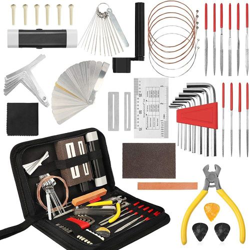 Kit D'outils De Réparation Et D'entretien De Guitare, 54 Pièces, Kit D'installation De Guitare, Outils De Réparation Avec Sac De Transport, Grand Ensemble D'entretien