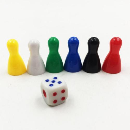 Jeu D'échecs Et 1 Dé Pour Enfant, 6 Pièces, Accessoires De Jeu De Société, Jouets Pour La Randonnée, Fournitures De Jeux De Plein Air En Voyage