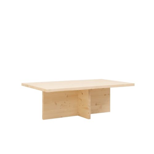 Table Basse En Bois De Sapin Beige 120x40cm