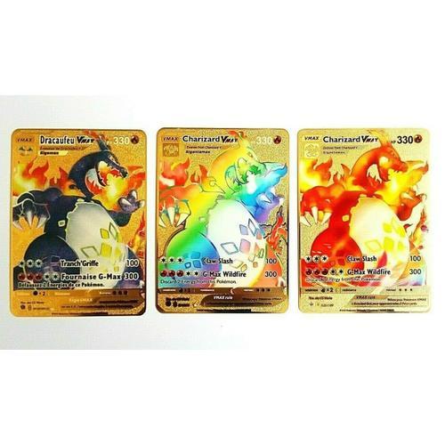 Lot Cartes Pokémon Dracaufeu Charizard Vmax Shiny / Vmax Rainbow