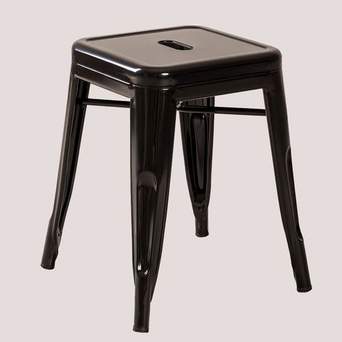 Tabouret Bas En Acier Lix Noir