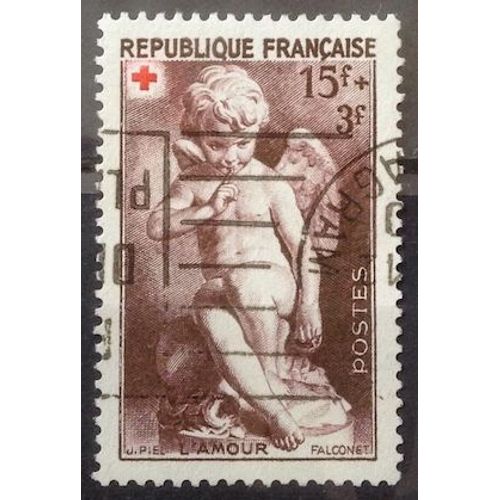 Croix Rouge 1950 - L'amour 15f+3f (Joli N° 877) Obl - France Année 1950 - Brn83 - N33053
