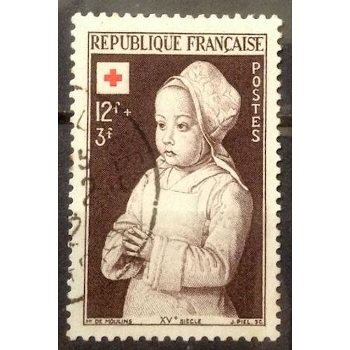 Croix Rouge 1951 - Enfant Royal En Prière 12f+3f (Très Joli N° 914) Obl - France Année 1951 - Brn83 - N33059