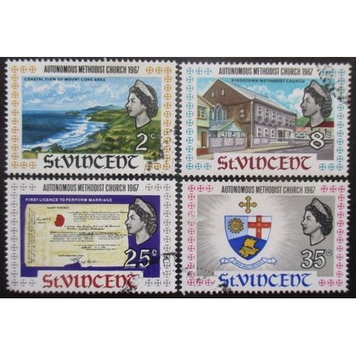 St Vincent Série N°234 Au 237 Oblitérés