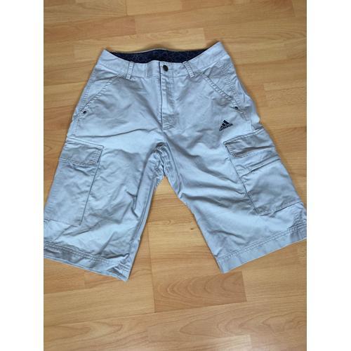 Bermuda/ Short Adidas Gris Beige Clair - 12 Ans