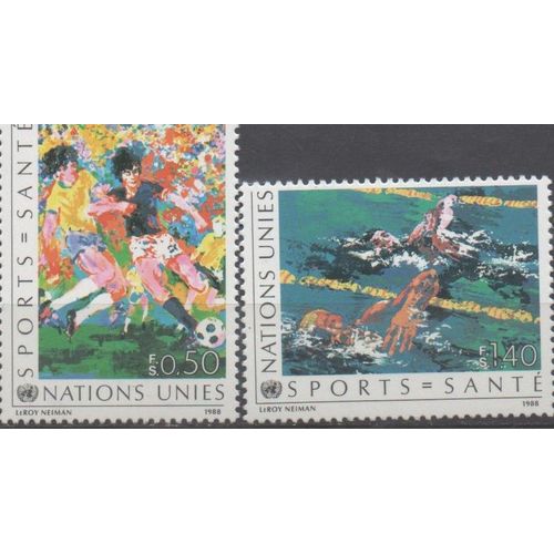 Nations Unies Timbres Sport Et Santé 1988