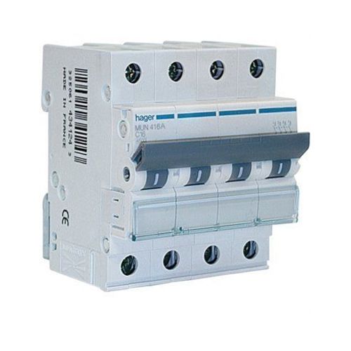 Hager Mun432a | Disjoncteur 4p 32a Courbe-C 6ka