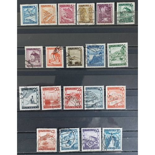 Timbres Autriche Paysages 1945/48