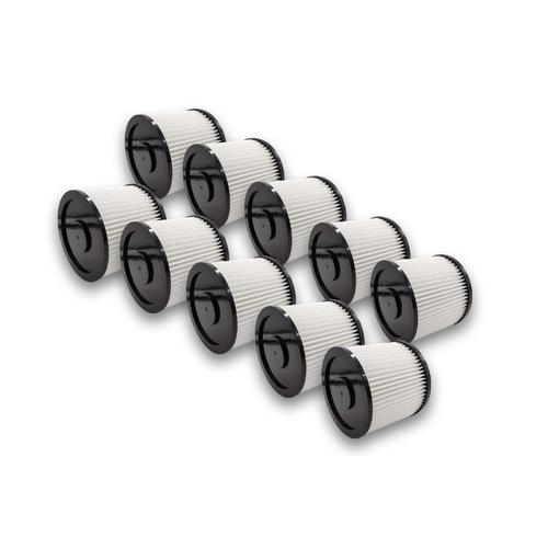 vhbw Set de filtres 10x Filtre plissé compatible avec Parkside A1 Lidl, B1 Lidl, B2 Lidl, PNTS 1300, Parkside PNTS 1300(A1) - Filtre à cartouche