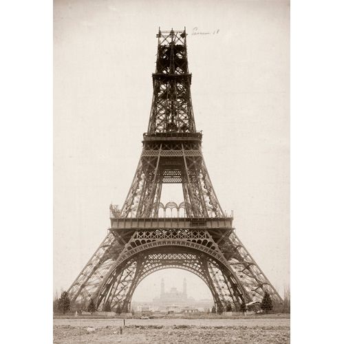 Reproduction Photo Ancienne Paris Tour Eiffel En Construction 1888 - Durandelle - 10 X 15 Cm - Sépia